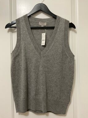 J. Crew Gray Cashmere Crewneck Sweater